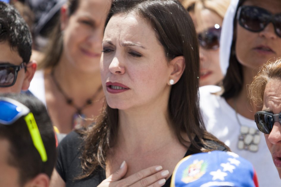 La diputada opositora de la Asamblea Nacional María Corina Machado