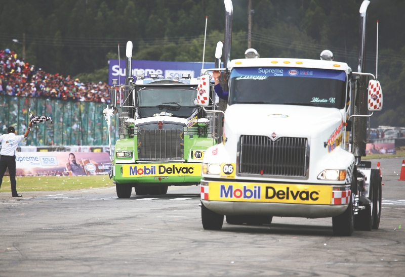 La mayoría de las pruebas llevadas a cabo en el Gran Premio se realizan sólo con los cabezotes, o cabinas, de los camiones. Sin embargo, la modalidad Campeón de Campeones contempla el uso del tráiler en una de las etapas. / Cortesía