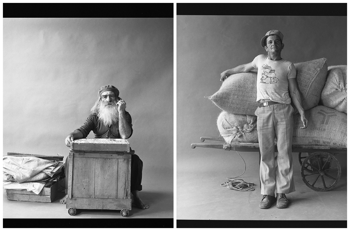 Dos de las fotografías de "Retratos de cuerpo entero" en el Museo de Arte Moderno de Medellín. / Cortesía