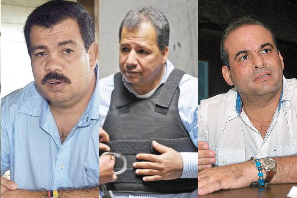 Los exjefes paramilitares "Don Berna", "Don Mario" y Salvatore Mancuso que hablaron sobre los vínculos entre Santiago Uribe y los 12 Apóstoles.
