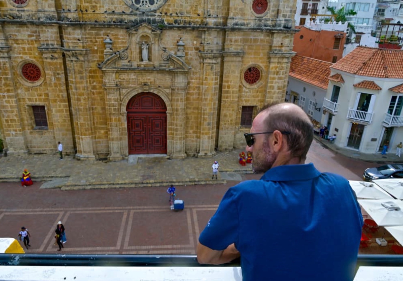 Alejandro Valverde compartió con El Espectador en la plaza de San Pedro (Cartagena).