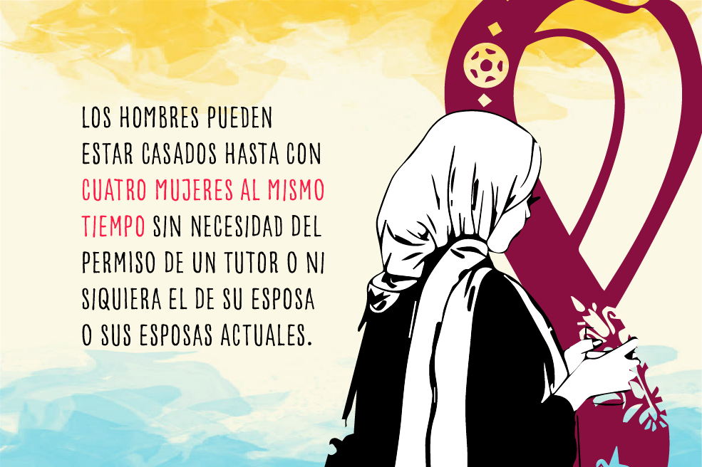 Los hombres pueden estar casados hasta con cuatro mujeres al mismo tiempo sin necesidad del permiso de un tutor o ni siquiera el de su esposa o sus esposas actuales.
