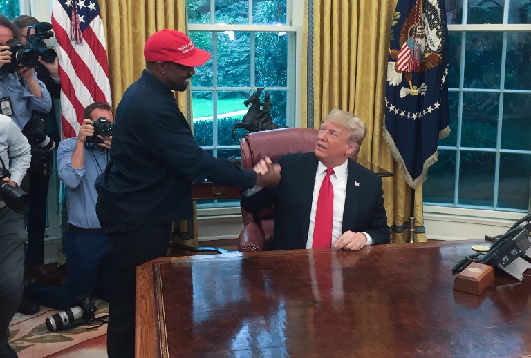 Amistoso encuentro entre Kanye West y Donald Trump en la Casa Blanca