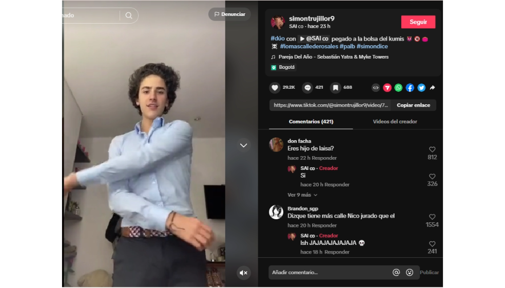 Hijo de Diego Trujillo respondió a feroces burlas que recibe en redes sociales
