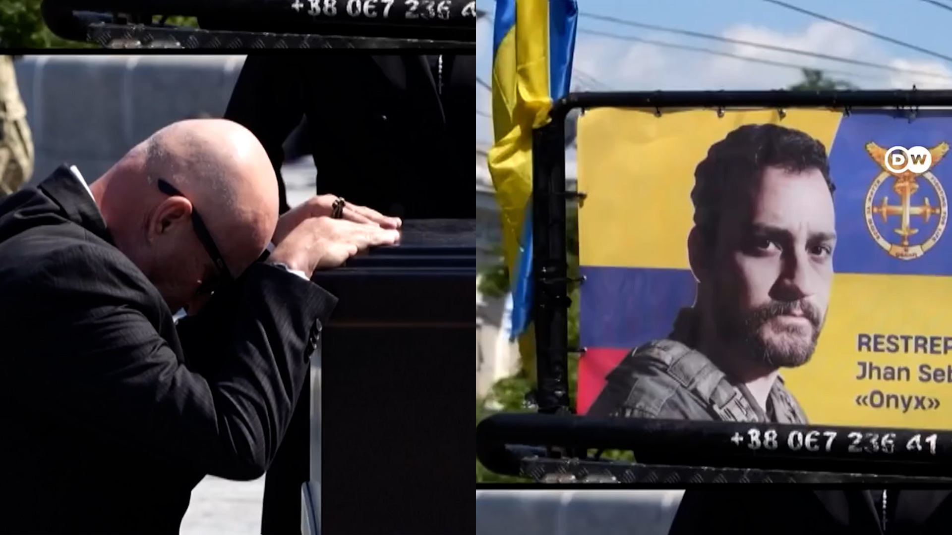 Colombiano fallecido en combate recibe homenaje póstumo en Ucrania