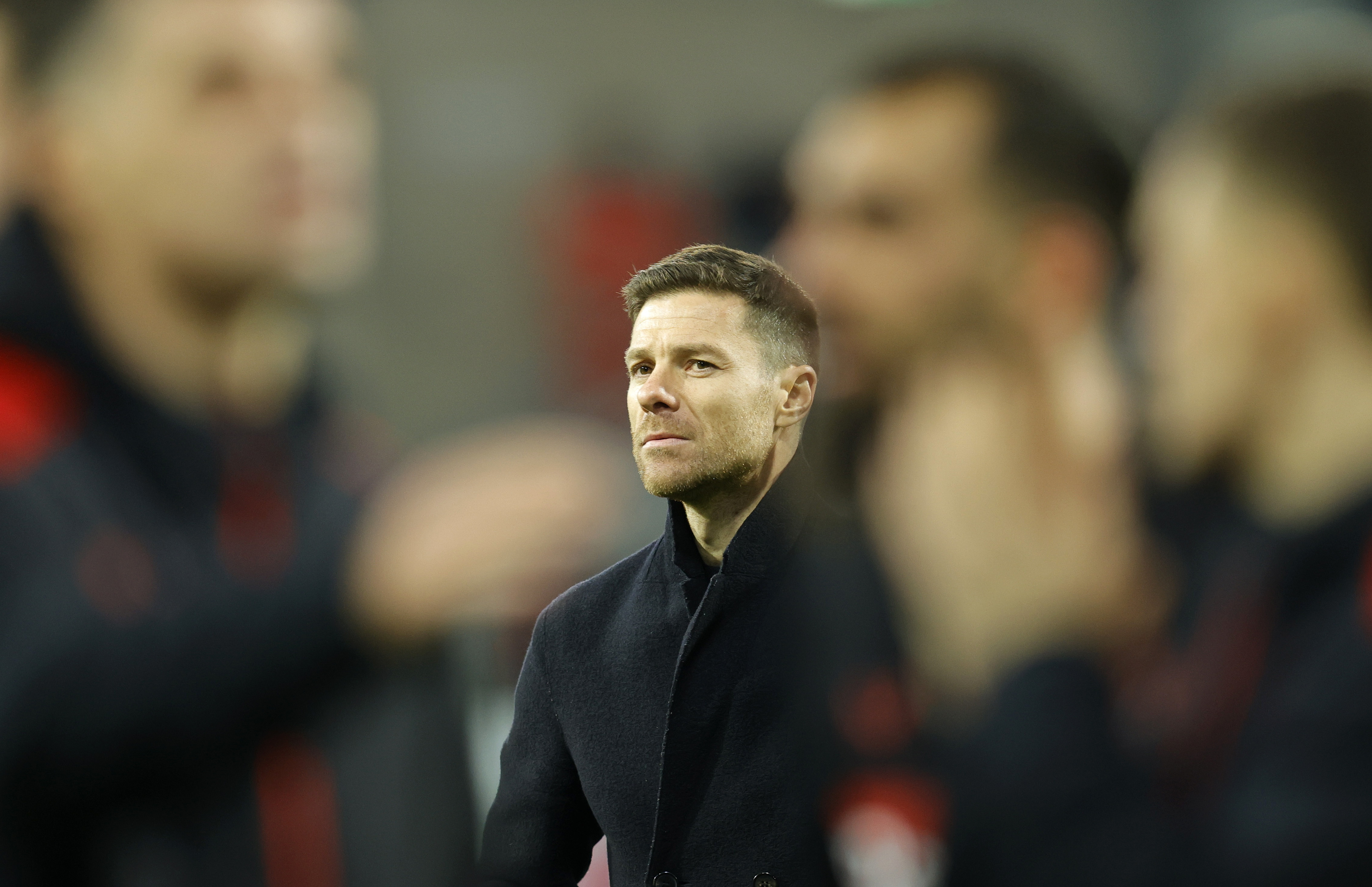 Darmstadt (Germany), 03/02/2024.- Leverkusen's head coach Xabi Alonso reacts after the German Bundesliga soccer match between SV Darmstadt 98 and Bayer 04 Leverkusen in Darmstadt, Germany, 03 February 2024. (Alemania) EFE/EPA/RONALD WITTEK CONDITIONS - ATTENTION: The DFL regulations prohibit any use of photographs as image sequences and/or quasi-video.