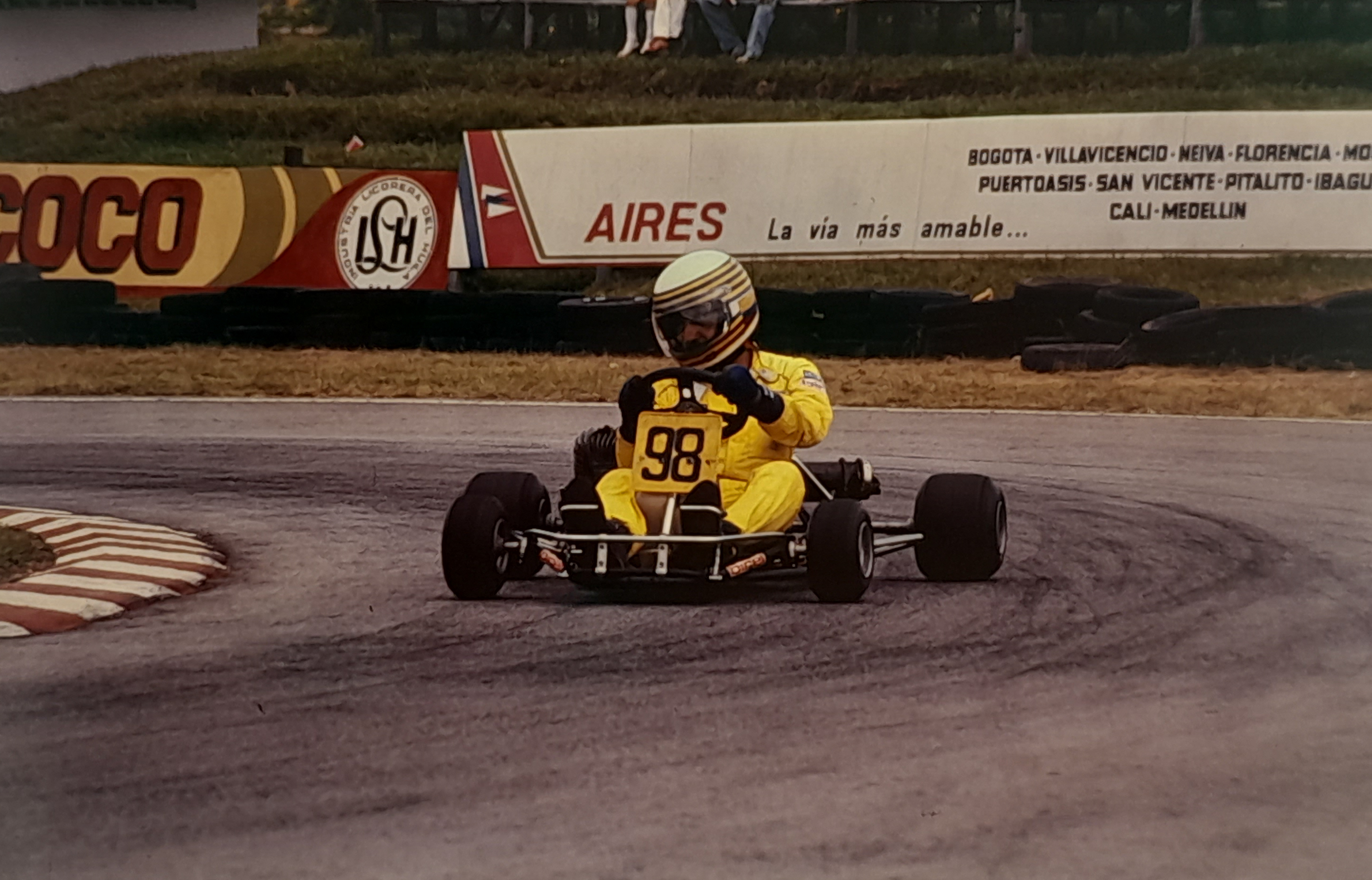 Pablo Montoya en su etapa como kartista, en 1989.