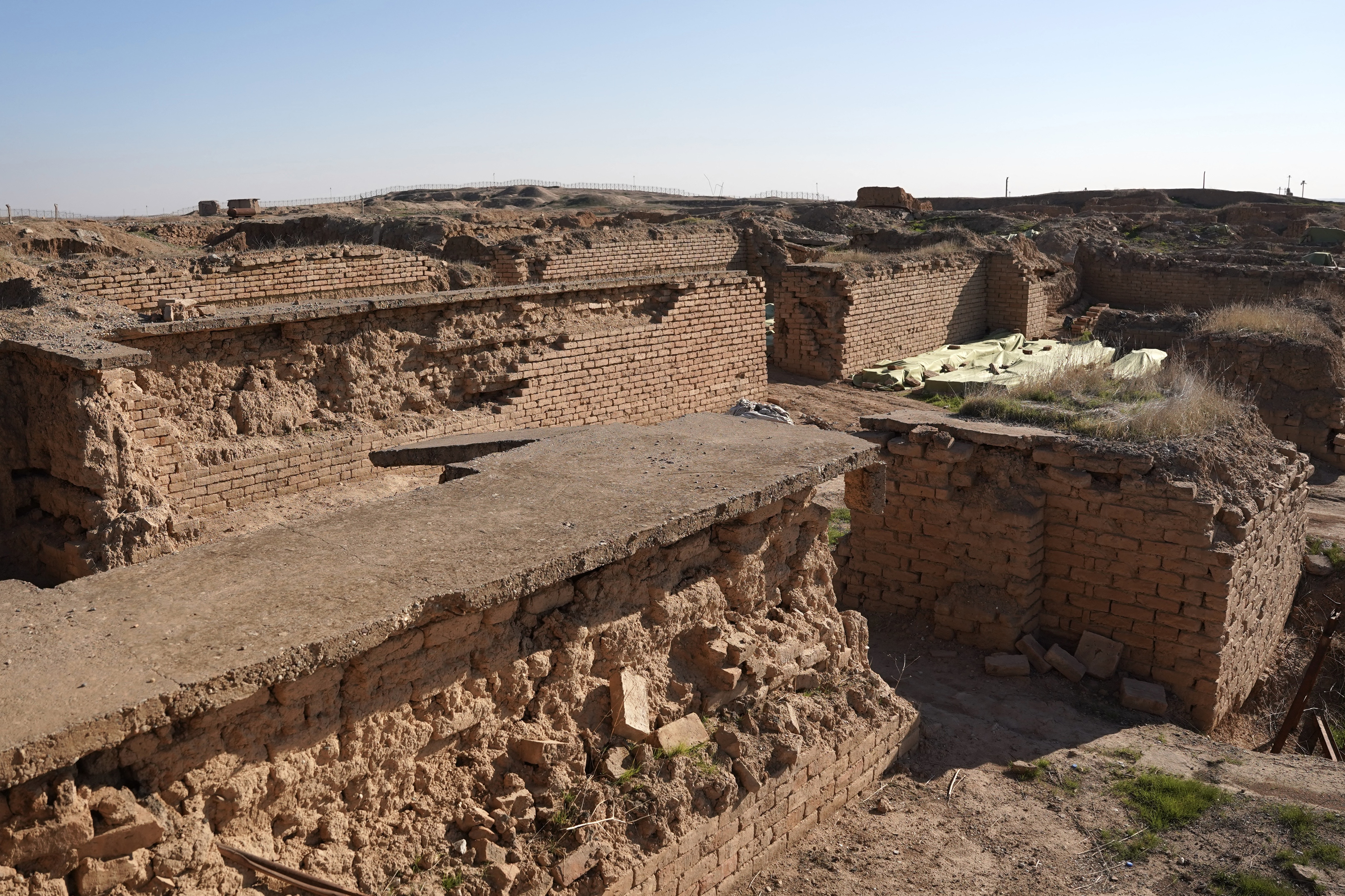 This pictures shows the remains of a Nabu Temple at the archaeological site of Nimrud, south of Mosul, on January 3, 2025.