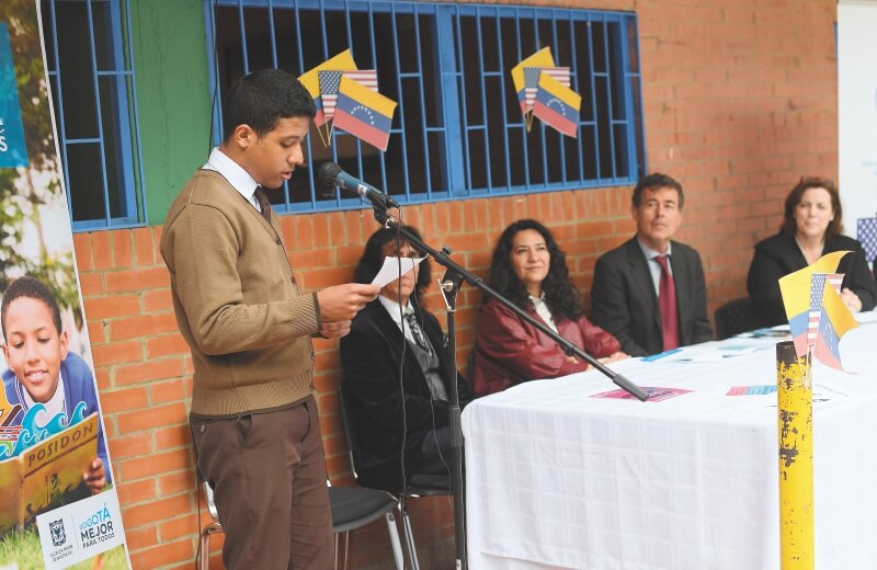 Alí Negrete es el personero del colegio San Martín de Porres y uno de los 22.743 estudiantes venezolanos que hay en Bogotá. / Cristian Garavito - El Espectador