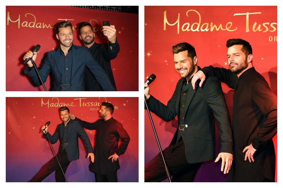 Ricky Martin se divierte con su doble de cera