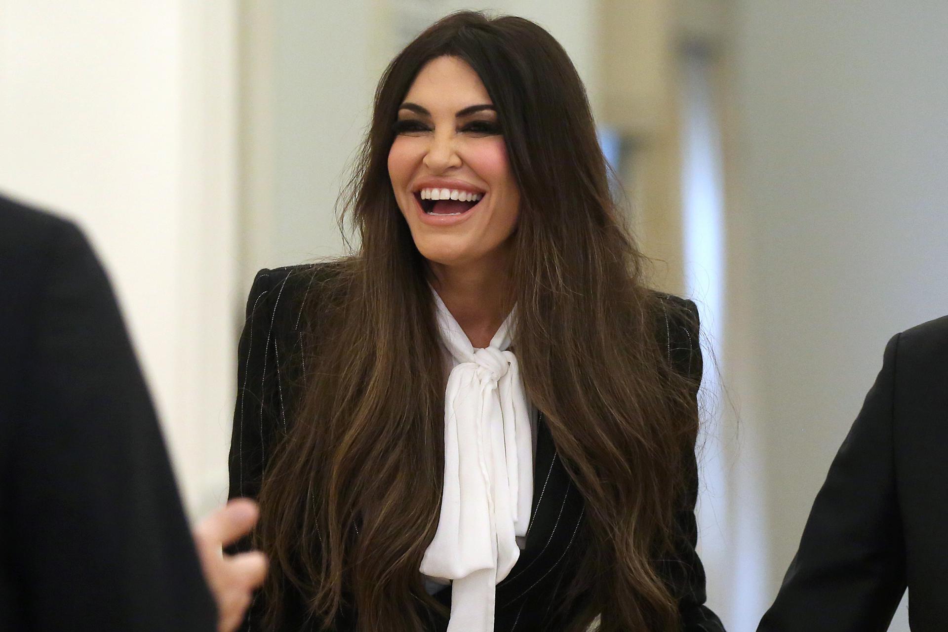 Athens (Greece), 04/11/2025.- New US Ambassador to Greece Kimberly Guilfoyle meets Greek Foreign Minister Gerapetritis at the Ministry of Foreign Affairs in Athens, Greece, 04 November 2025, following the presentation of her credentials to the Greek president. (Grecia, Atenas) EFE/EPA/ORESTIS PANAGIOTOU