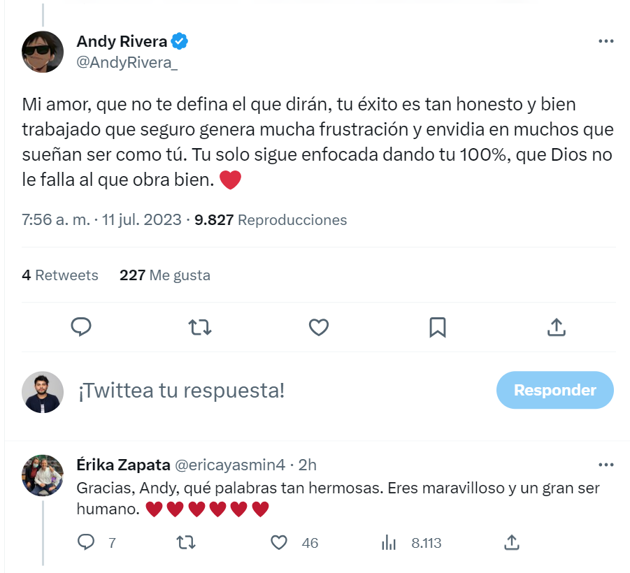 Érika Zapata y Andy Rivera