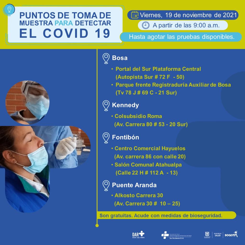 Pruebas Covid 19 de noviembre