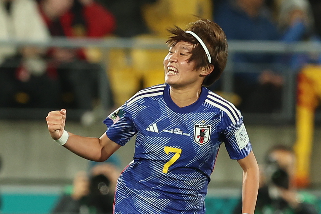 Wellington (New Zealand), 25/07/2023.- Hinata Miyazawa of Japan celebrates after scoring her second goal during the FIFA Women's World Cup group C soccer match between Japan and Spain in Wellington, New Zealand, 31 July 2023. (Mundial de Fútbol, Japón, Nueva Zelanda, España) EFE/EPA/RITCHIE TONGO