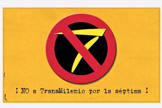 No a Transmilenio por la séptima