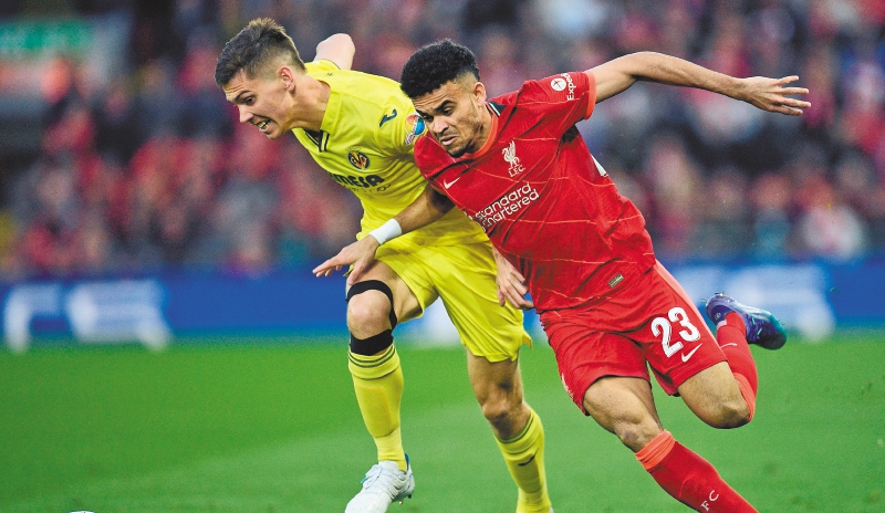 El delantero colombiano Luis Díaz es el hombre del desequilibrio del Liverpool por la banda izquierda.