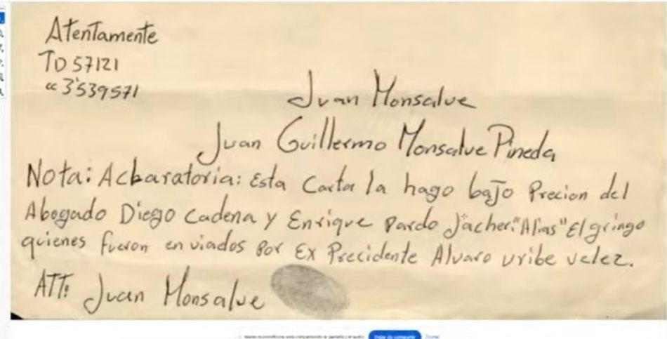 Carta Uribe
