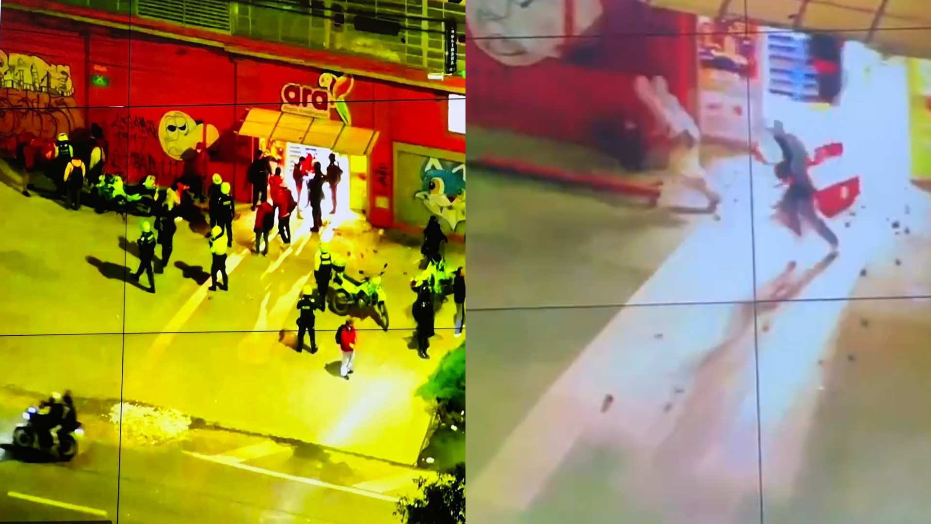 Disturbios en Usme terminaron en saqueos al supermercado Ara