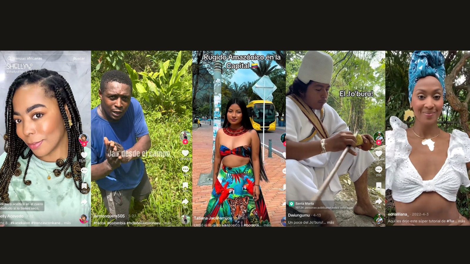 TikTok: 5 creadores de contenido que muestran la diversidad de Colombia