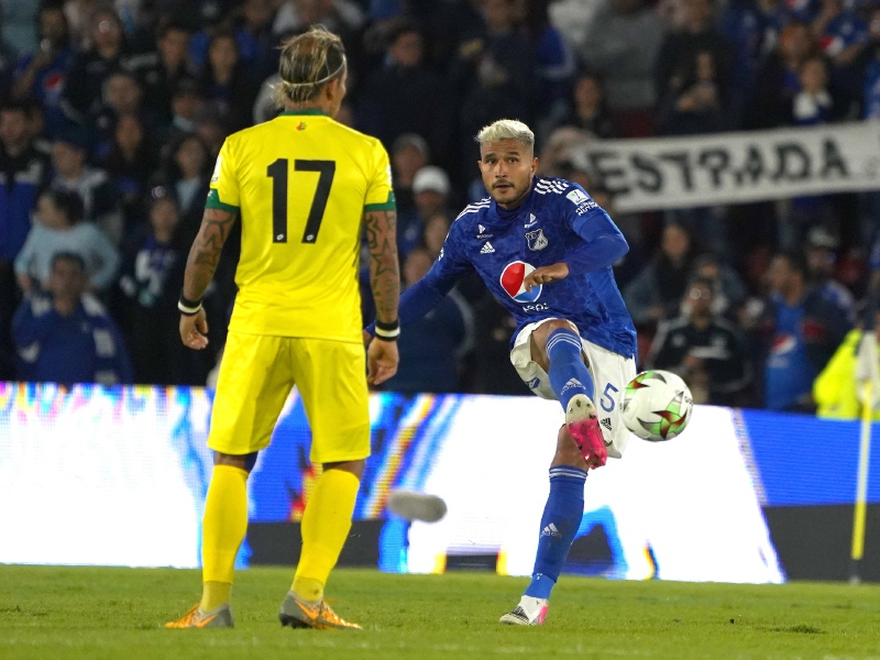 El volante Larry Vásquez ha disputado 20 partidos y ha marcado un gol este semestre con Millonarios. / Dimayor