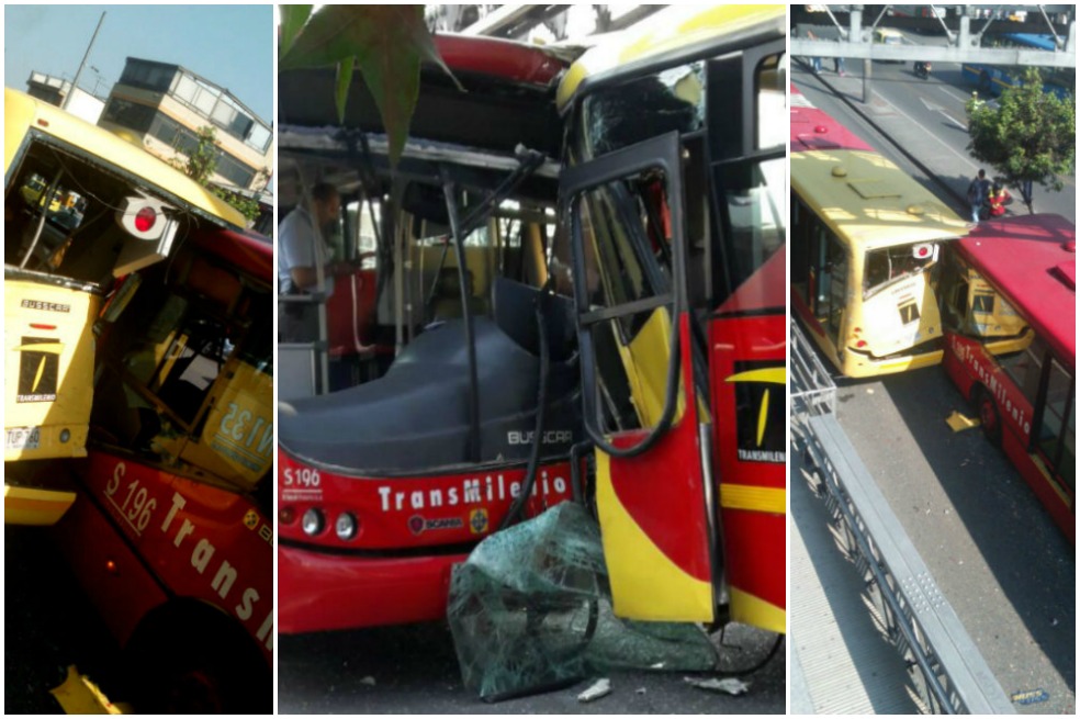 Impactantes imágenes del accidente de tres buses de TransMilenio