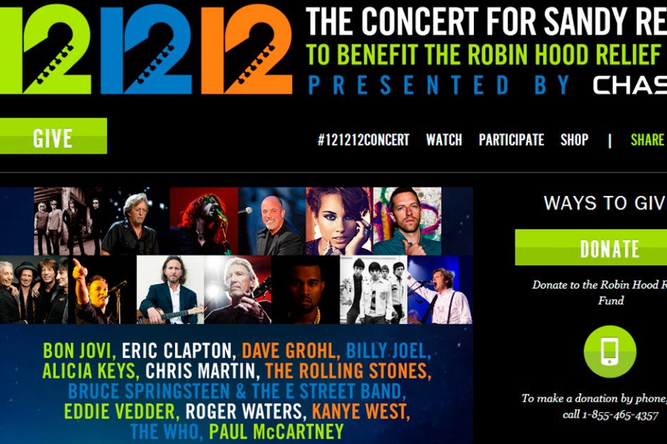 «12-12-12», concierto por las víctimas del huracán Sandy