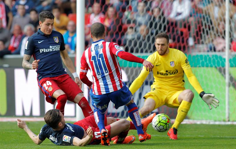 Sporting venció a Atlético de Madrid en el último minuto