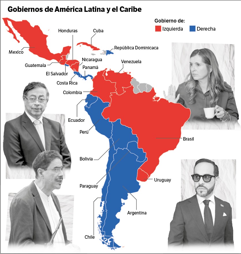 Gustavo Petro, Iván Cepeda, Paloma Valencia y Abelardo de la Espriella tienen aliados en el exterior.