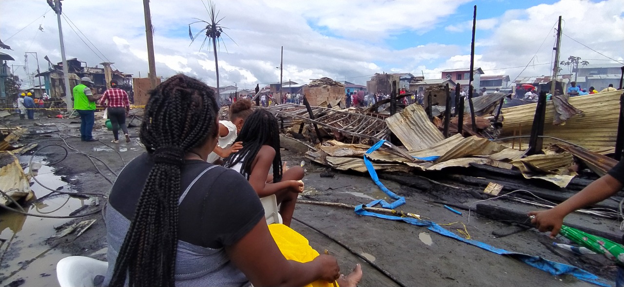 Imágenes de cómo quedó Riosucio, Chocó, luego del incendio de la noche del sábado 28 de noviembre.