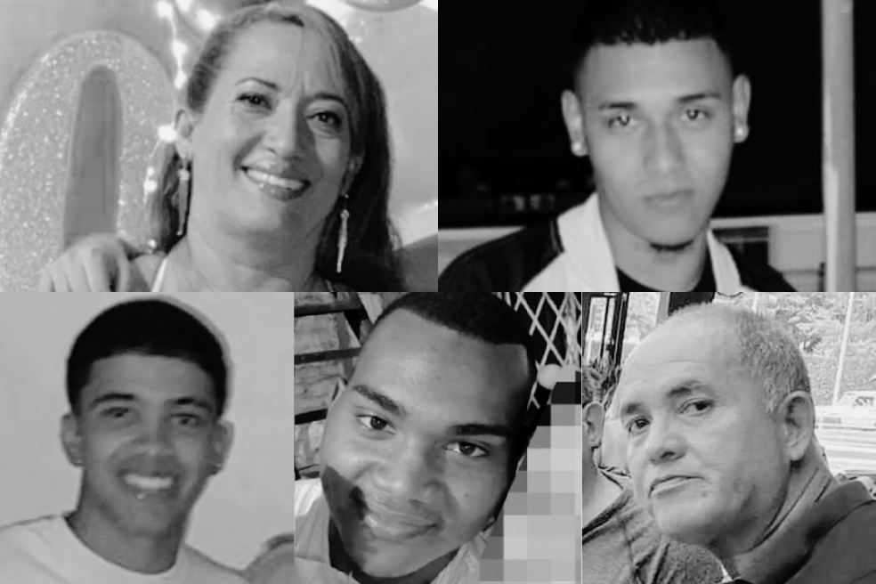 Arriba: Martha Lucía Agudelo Martínez y Jhon Alexander Zúñiga. Abajo: Juan Diego Martínez, Cristian Leandro Riascos y Jhon Éder Parra.