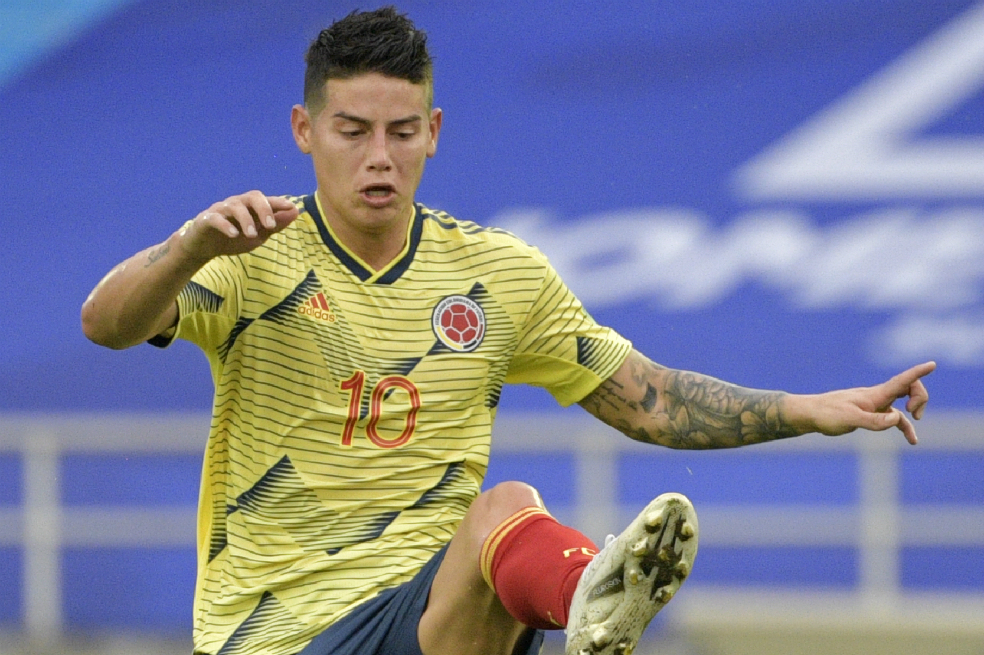 James Rodríguez, jugador de la selección de Colombia.