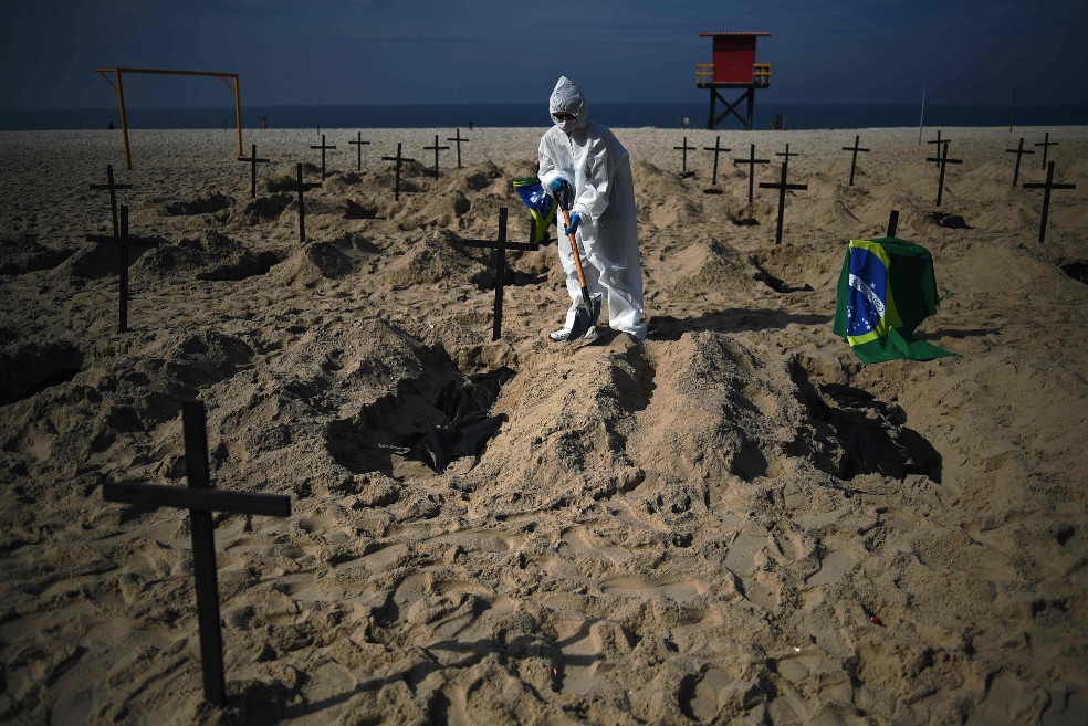 Brasil, Uruguay y Argentina rompen récords diarios de muertes o contagios por coronavirus