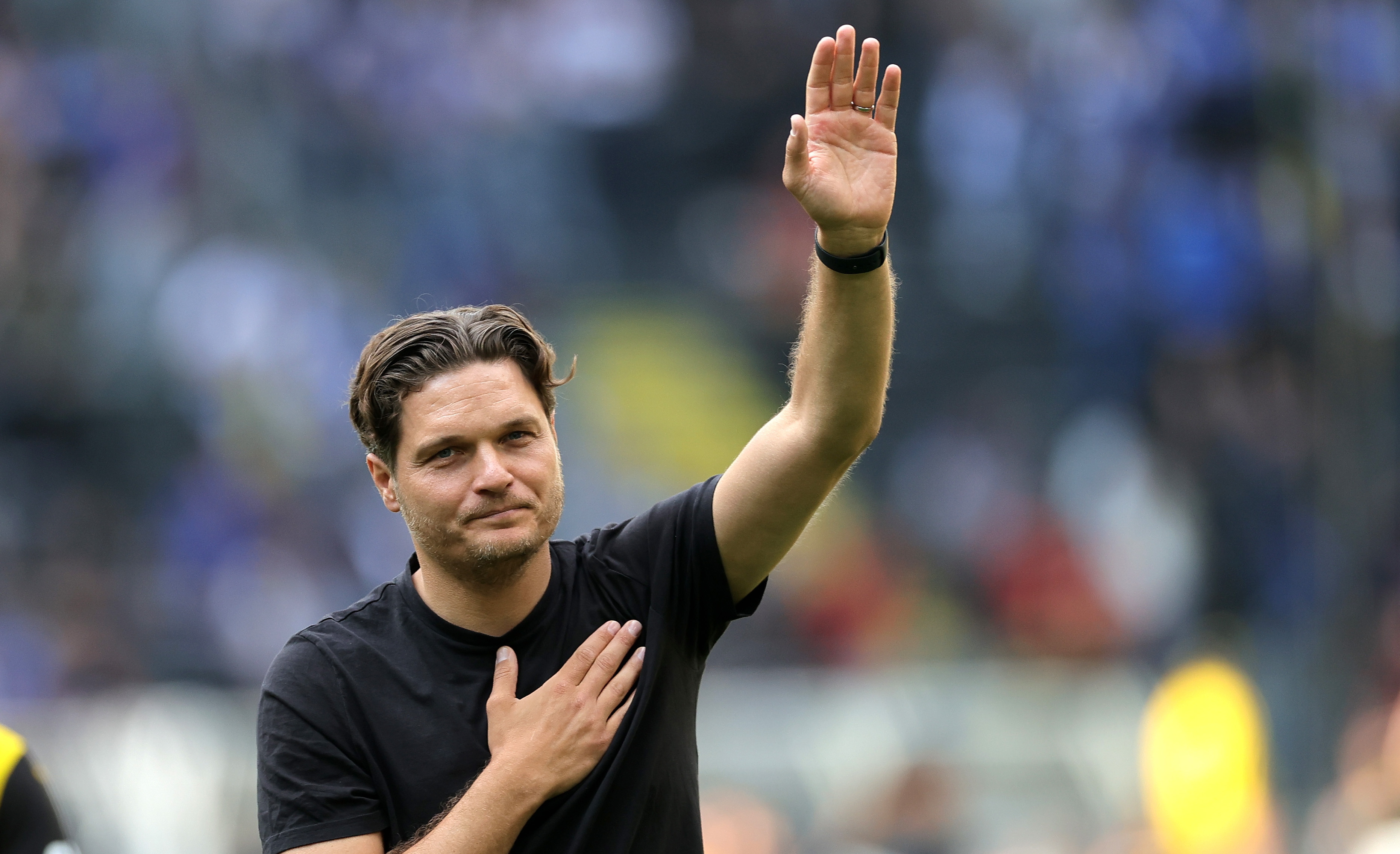 Dortmund (Germany), 18/05/2024.- Dortmund head coach Edin Terzic reacts after the German Bundesliga soccer match between Borussia Dortmund and SV Darmstadt 98 in Dortmund, Germany, 18 May 2024. (Alemania, Rusia) EFE/EPA/FRIEDEMANN VOGEL CONDITIONS - ATTENTION: The DFL regulations prohibit any use of photographs as image sequences and/or quasi-video.