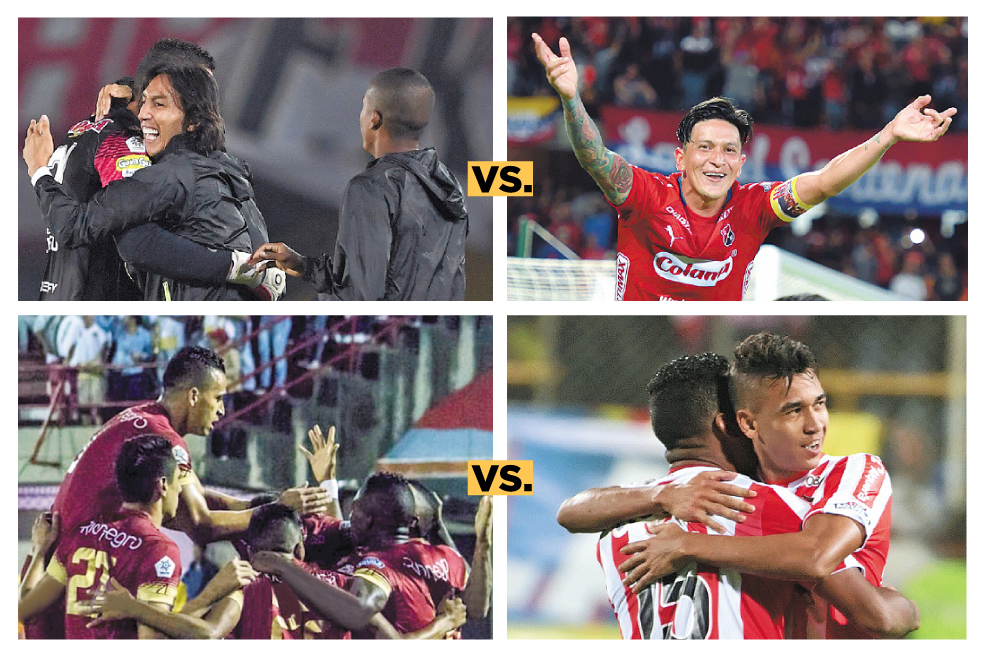 Medellín-Tolima y Águilas-Júnior, las semifinales de la Liga