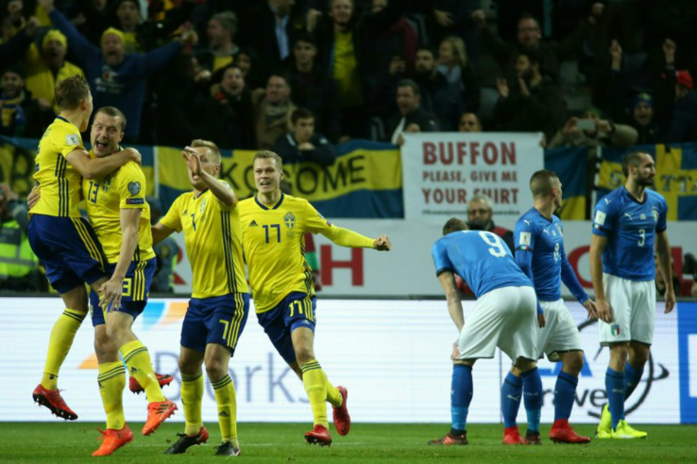 Italia pone en peligro su presencia en el Mundial tras perder en Suecia