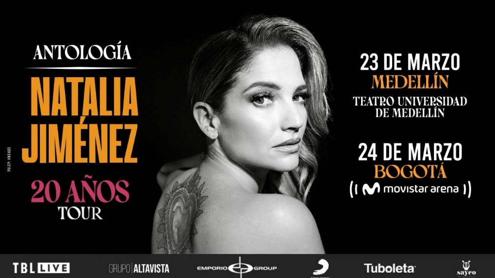 Natalia Jiménez llegará a Bogotá y Medellín con su antología musical en 2023