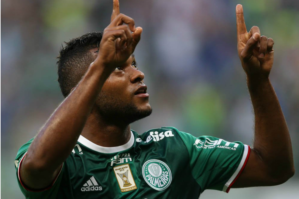 Miguel Ángel Borja anotó en la victoria del Palmeiras ante Red Bull Brasil