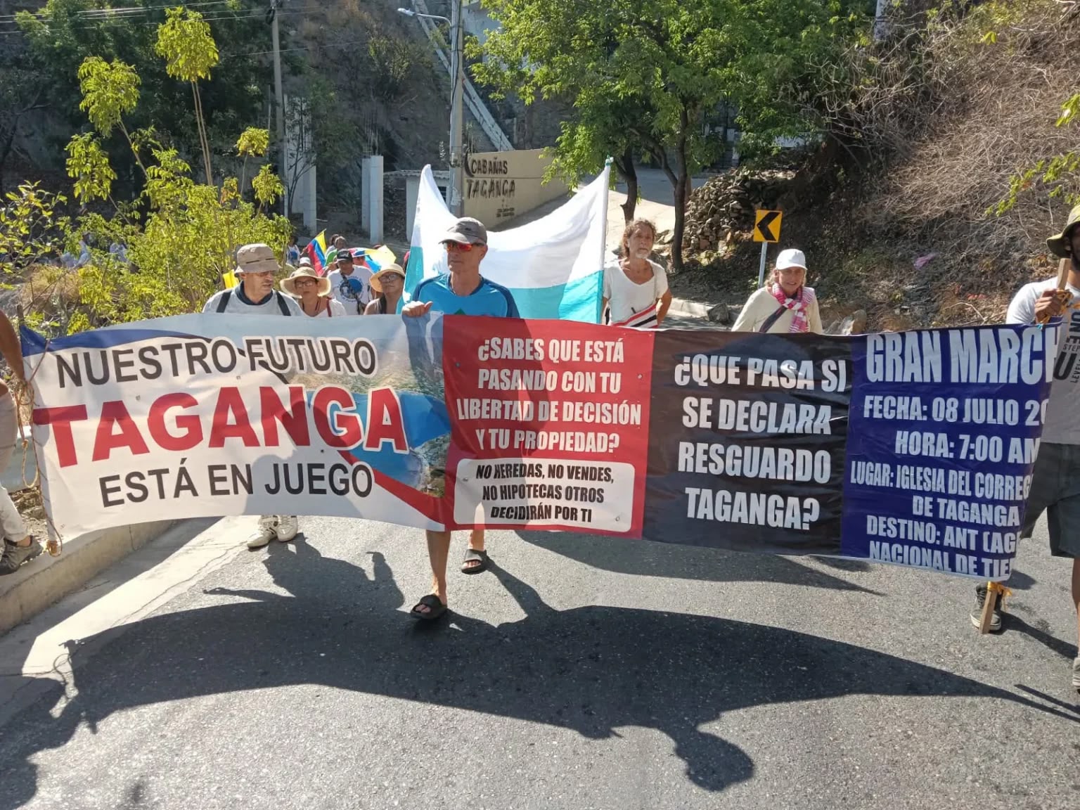 En Taganga, comunidad salió a las calles en contra de la creación de un resguardo indígena