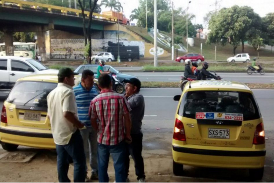 Fracasó protesta de taxistas en Bucaramanga contra Uber