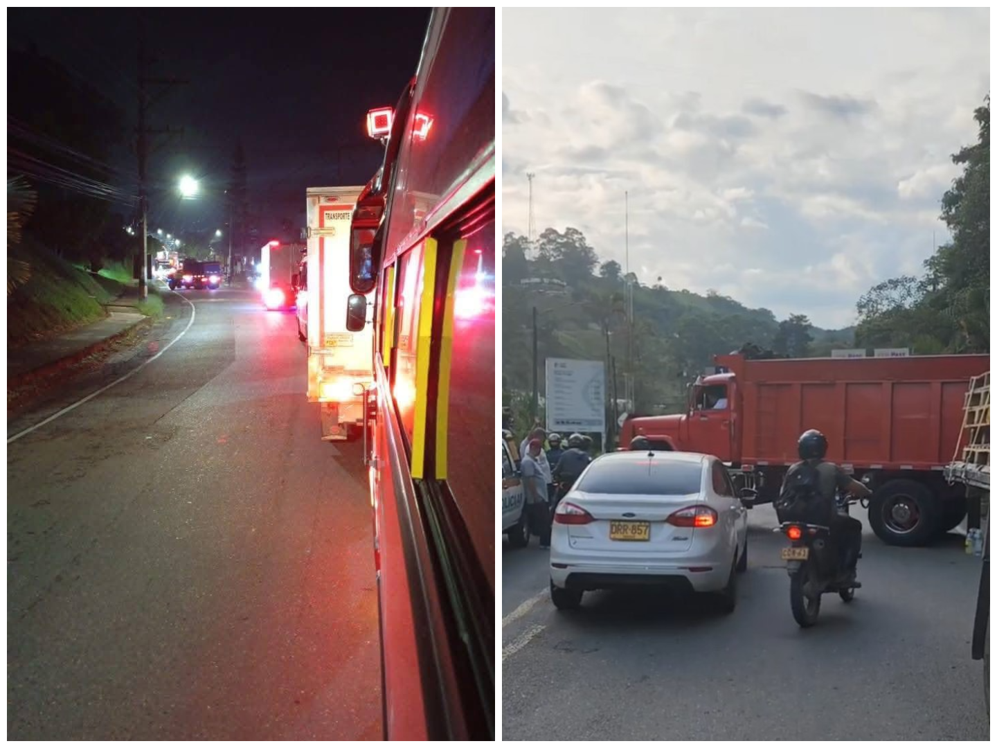 Troncal del Café completa más de 30 horas bloqueada por camioneros en Amagá