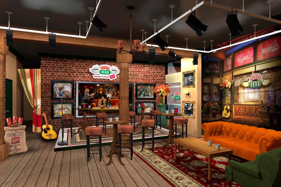 Los visitantes podrán instalarse para tomar un café, participar en concursos, tomarse foto e incluso escuchar "Smelly Cat", la desastrosa canción improvisada en la serie por Phoebe.