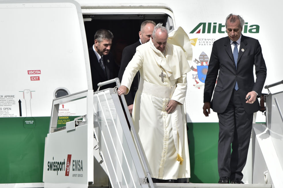 La llegada del papa Francisco a Ecuador