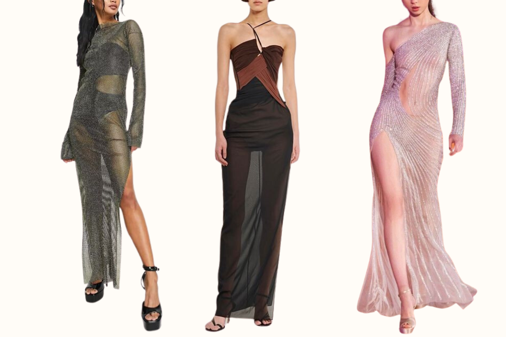 Los vestidos transparentes siguen siendo tendencia en esta nueva temporada otoño-invierno 2024
