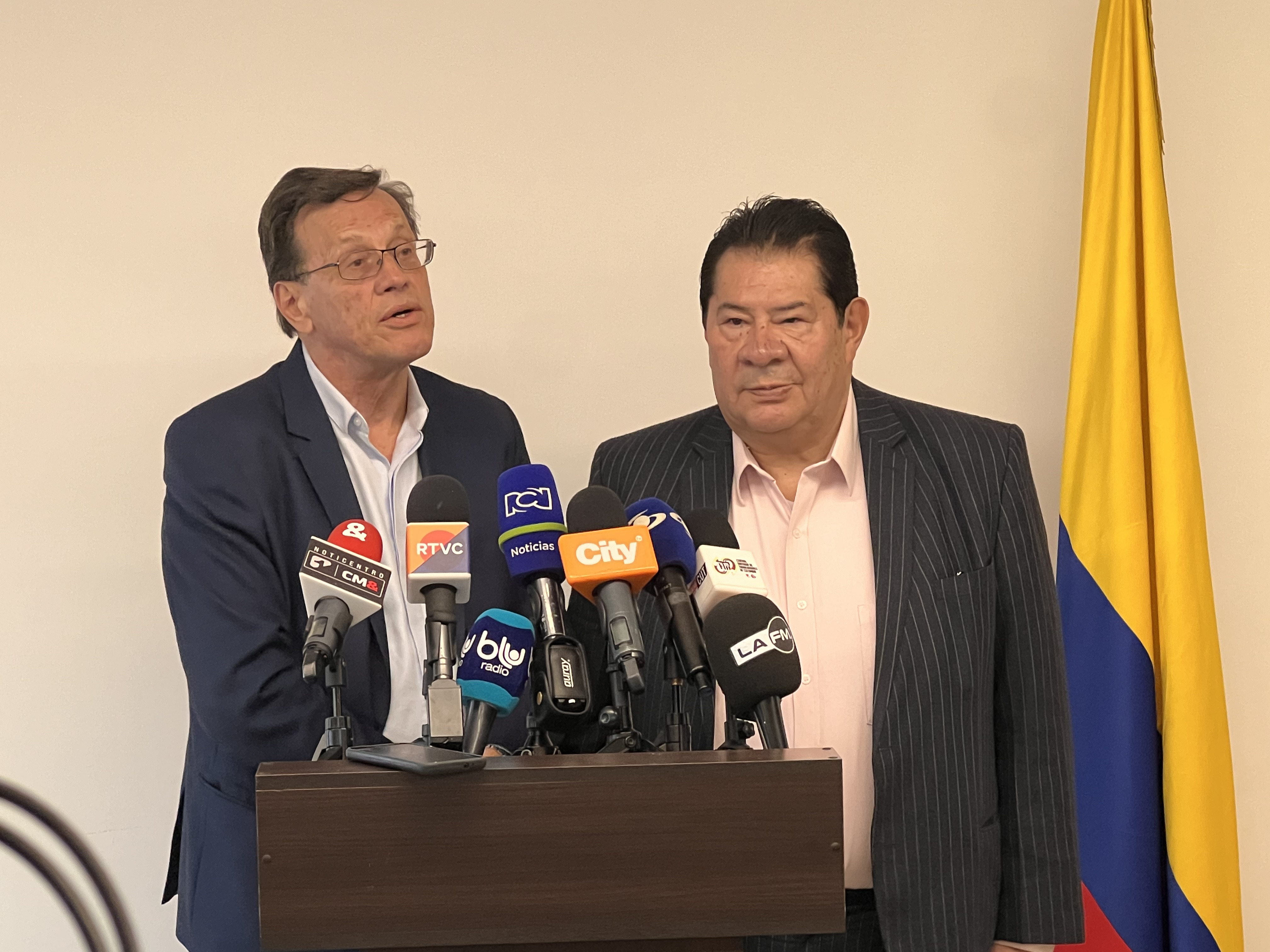 Fabio Arias y Percy Oyola, presidentes de la CUT y la CGT