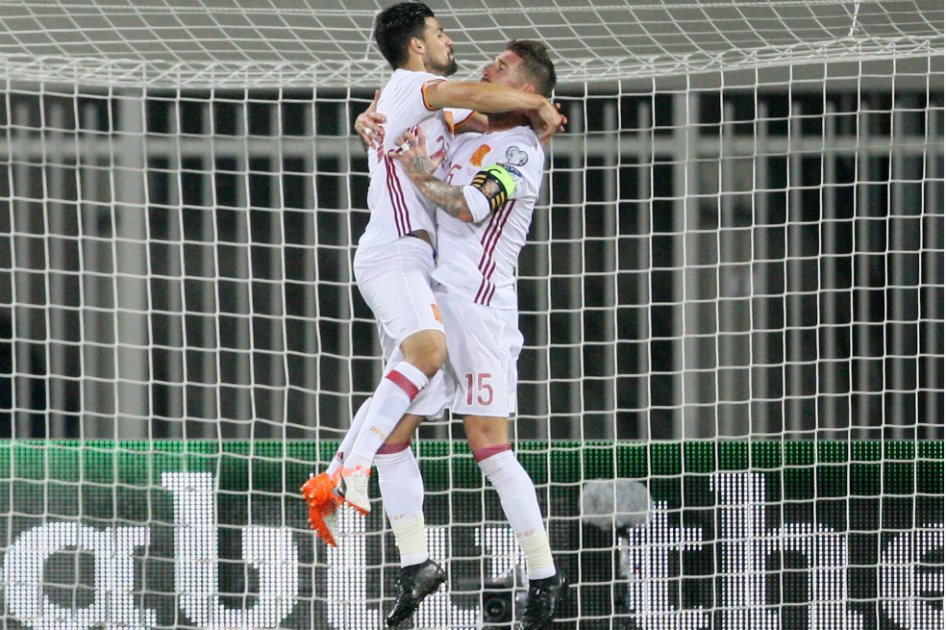 España venció 2-0 a Albania y es líder del Grupo G de las eliminatorias a Rusia 2018