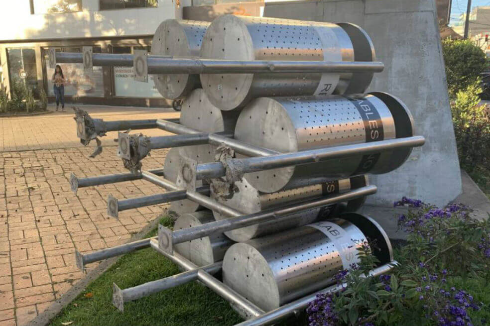 Ocho de las nuevas canecas de basura iban a ser hurtadas en el sur de Bogotá