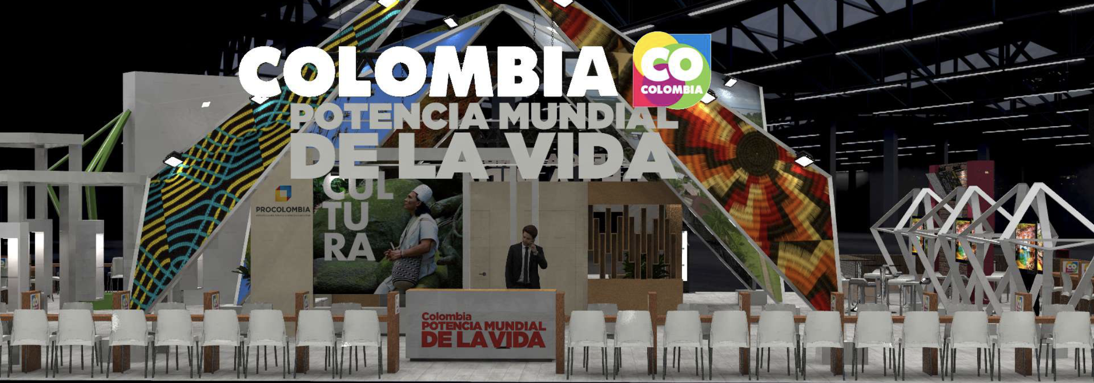 La arquitectura orgánica del stand imitará a la naturaleza mediante gigantografías triangulares donde se mostrarán los destinos sostenibles del país.