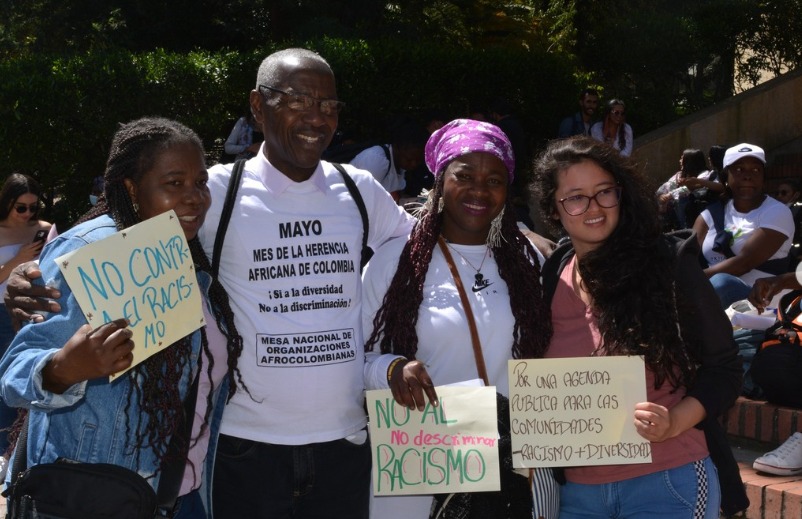 Movimiento Cimarrón convocó marcha de la afrocolombianidad, en Bogotá