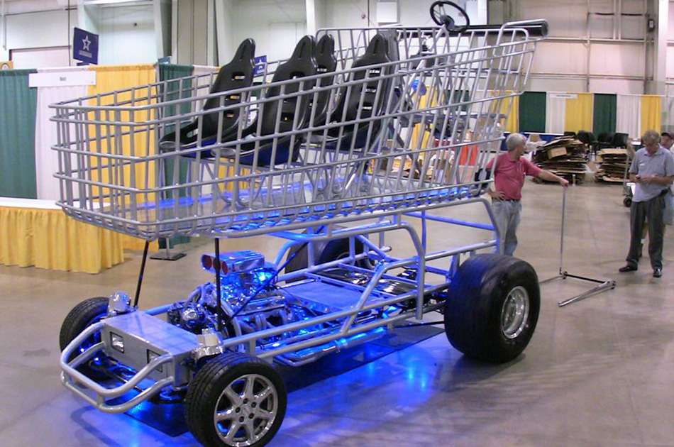 Carro de supermercado con motor V8 de Chevrolet
