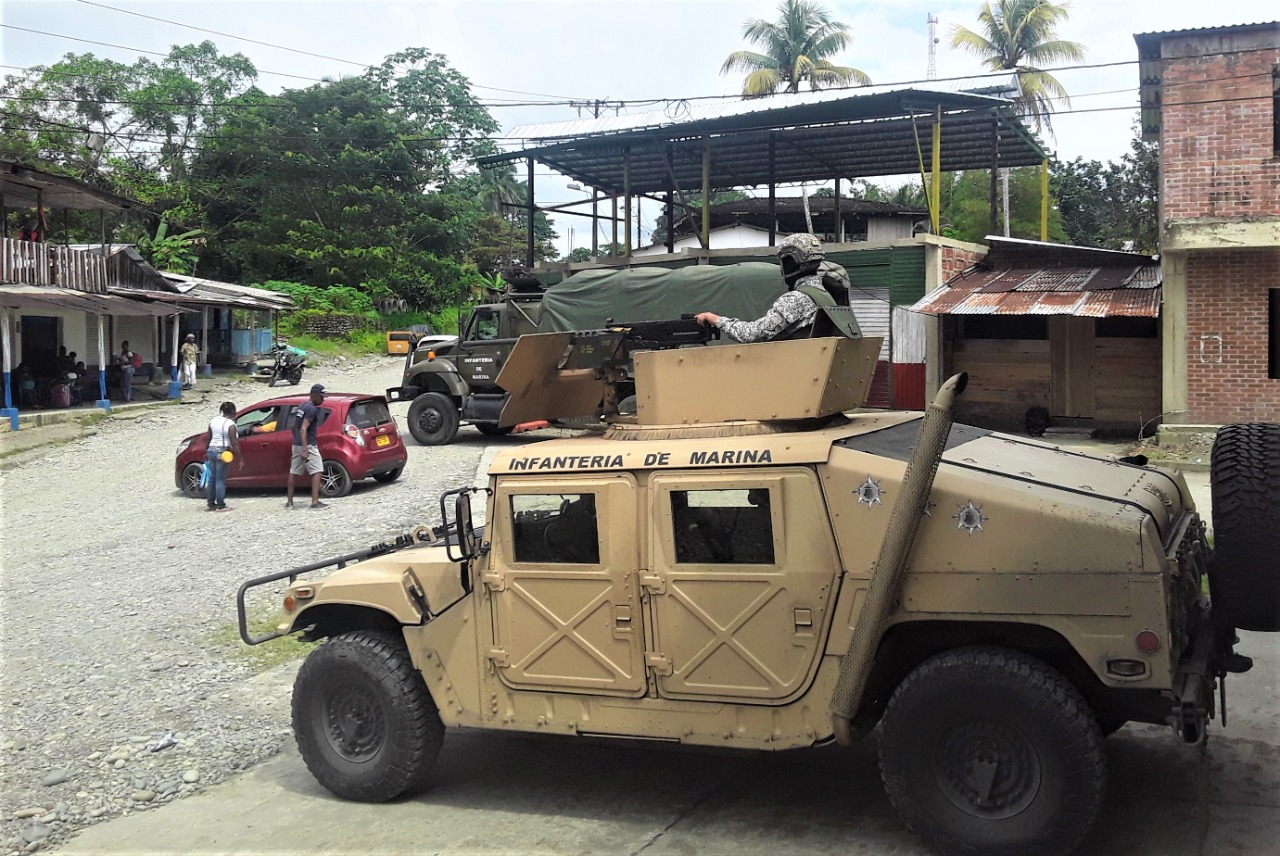 Las autoridades militares hacen presencia en el corregimiento.